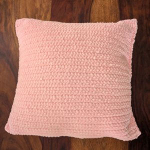 Pink Chenille Cushion